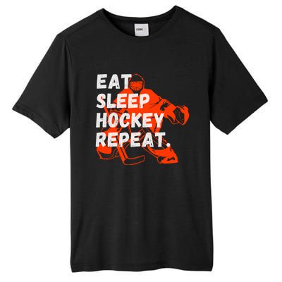 Vintage Eat Sleep Ice Hockey Repeat Sports Lovers Players Gift Tall Fusion ChromaSoft Performance T-Shirt