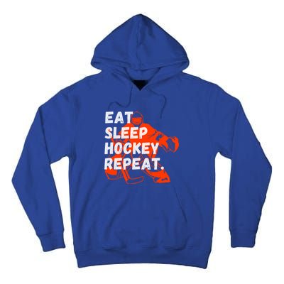 Vintage Eat Sleep Ice Hockey Repeat Sports Lovers Players Gift Tall Hoodie