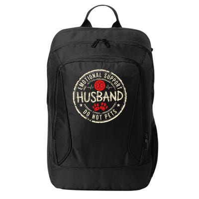 Vintage Emotional Support Husband Do Not Pet Funny Lover City Backpack