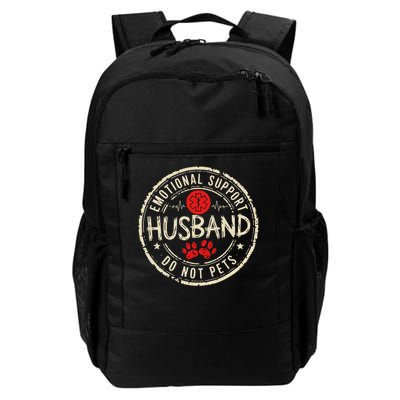 Vintage Emotional Support Husband Do Not Pet Funny Lover Backpack