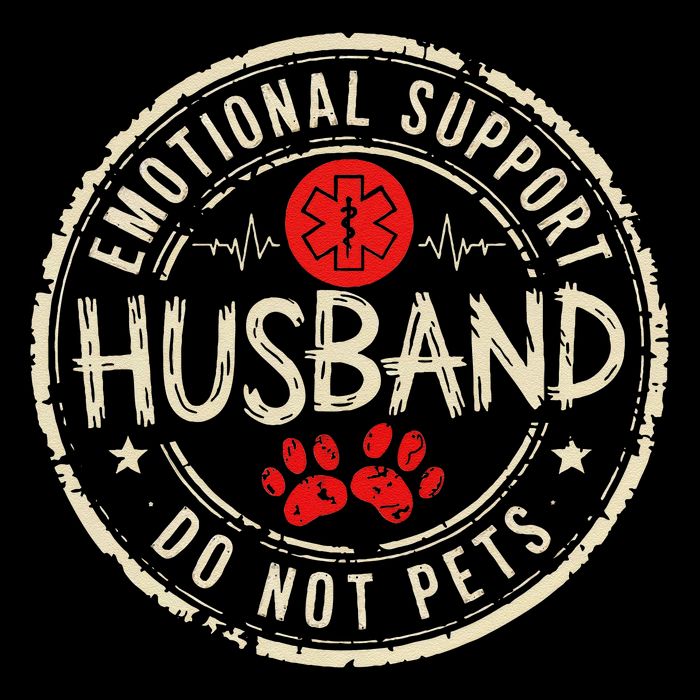 Vintage Emotional Support Husband Do Not Pet Funny Lover Mug