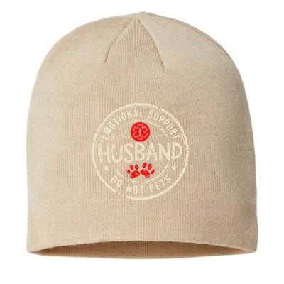 Vintage Emotional Support Husband Do Not Pet Funny Lover Sustainable Beanie