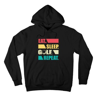 Vintage Eat Sleep Golf Repeat Gift For Father's Day Hoodie