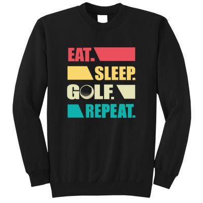 Vintage Eat Sleep Golf Repeat Gift For Father's Day Sweatshirt