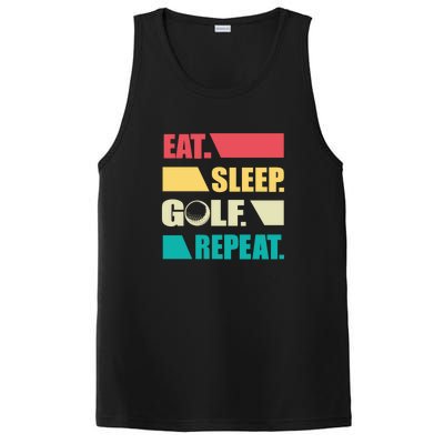 Vintage Eat Sleep Golf Repeat Gift For Father's Day PosiCharge Competitor Tank