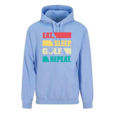 Vintage Eat Sleep Golf Repeat Gift For Father's Day Unisex Surf Hoodie