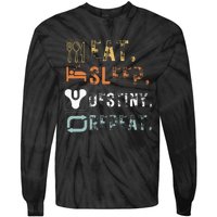 Vintage Eat Sleep Destiny Repeat Funny Eat Sleep Tie-Dye Long Sleeve Shirt