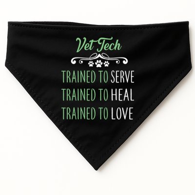Vet Tech Trained To Serve Heal Love USA-Made Doggie Bandana