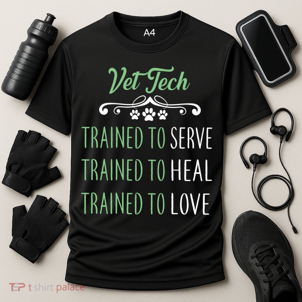 Vet Tech Trained To Serve Heal Love Performance Shirt