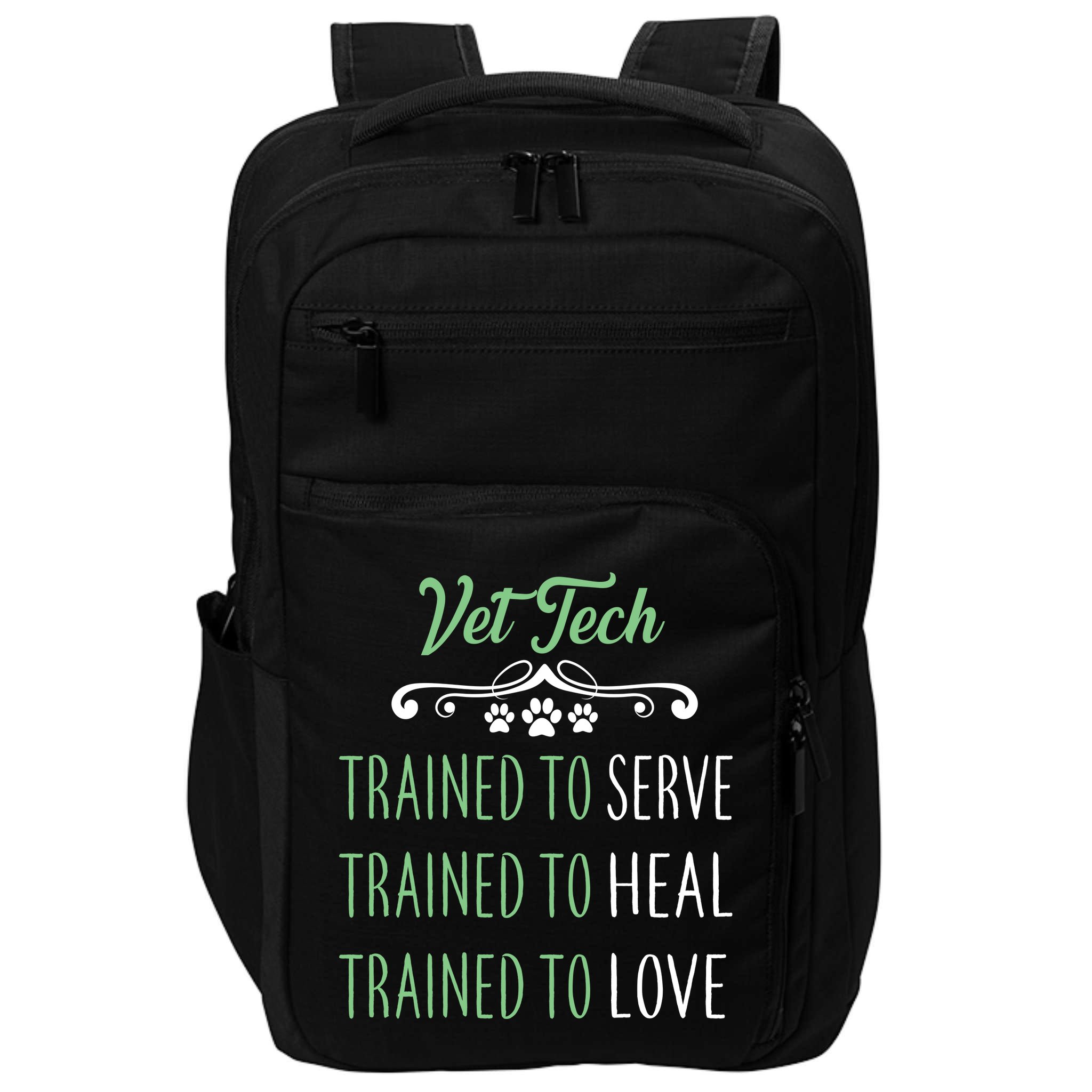 Vet Tech Trained To Serve Heal Love Impact Tech Backpack