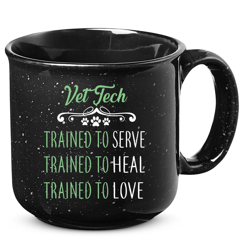 Vet Tech Trained To Serve Heal Love 15oz Campfire Ceramic Mug