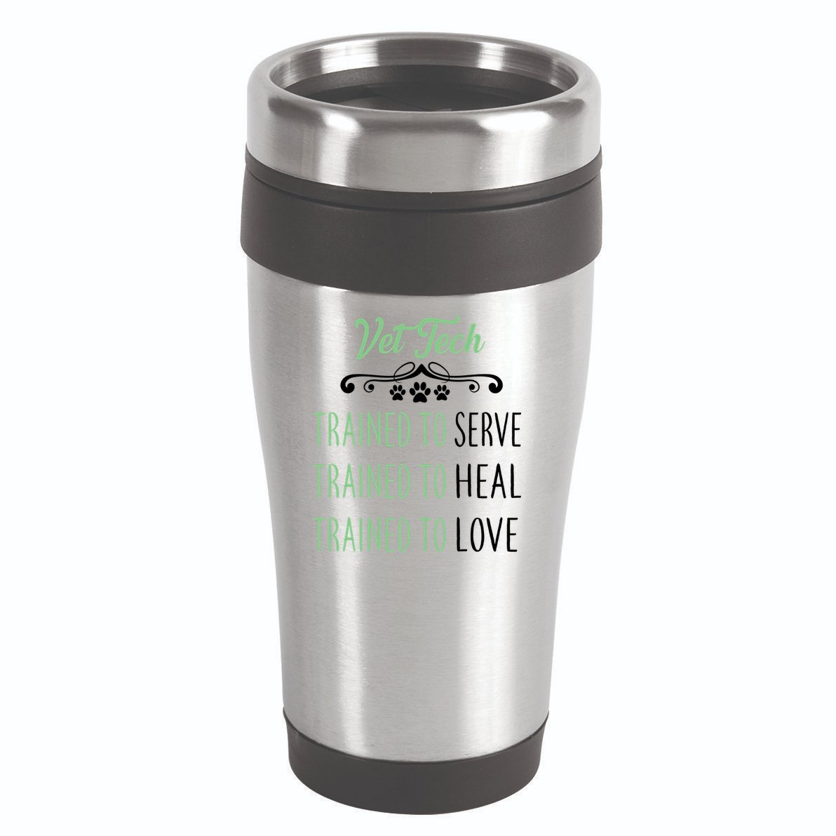 Vet Tech Trained To Serve Heal Love 16oz Travel Tumbler