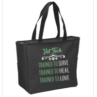 Vet Tech Trained To Serve Heal Love Zip Tote Bag