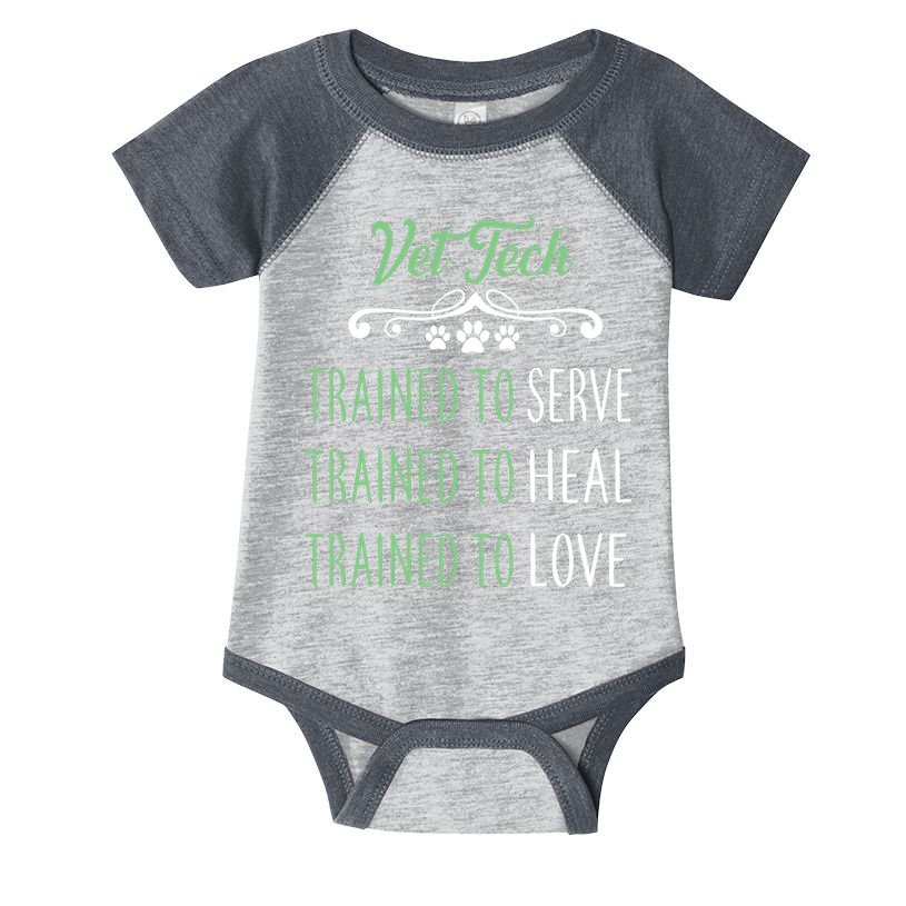 Vet Tech Trained To Serve Heal Love Infant Baby Jersey Bodysuit