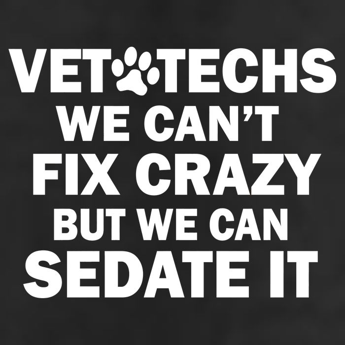 Vet Techs We Can't Fix Crazy But Can Sedate It 7 Panel Mesh Trucker Snapback Hat