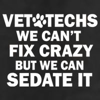 Vet Techs We Can't Fix Crazy But Can Sedate It Premium Pullover Hoodie