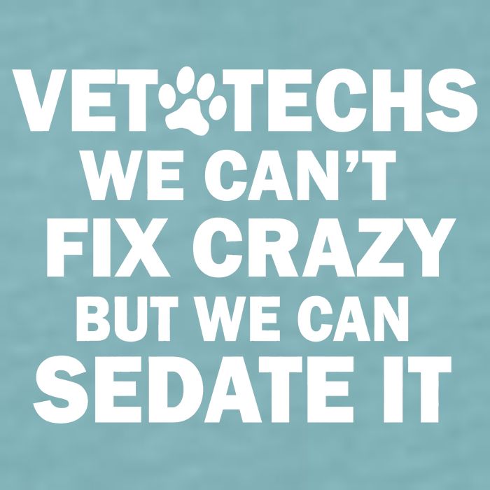 Vet Techs We Can't Fix Crazy But Can Sedate It Sueded Cloud Jersey T-Shirt