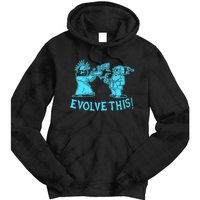 Vintage Evolve This Jesus And Darwin 2 Tie Dye Hoodie