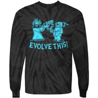 Vintage Evolve This Jesus And Darwin 2 Tie-Dye Long Sleeve Shirt