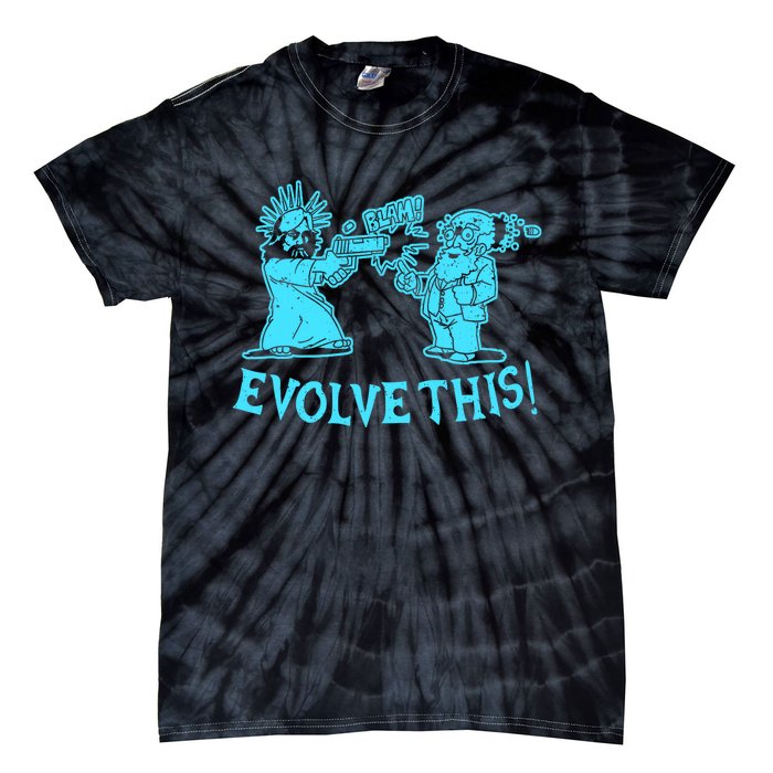 Vintage Evolve This Jesus And Darwin 2 Tie-Dye T-Shirt