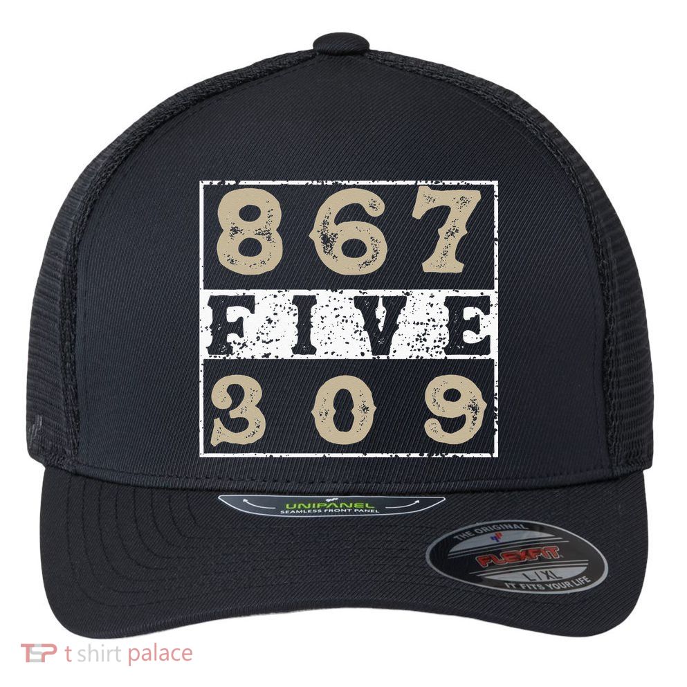 Vintage Eighties Tee 867 Five 309 Apparel and Funny 80's Flexfit Unipanel Trucker Cap