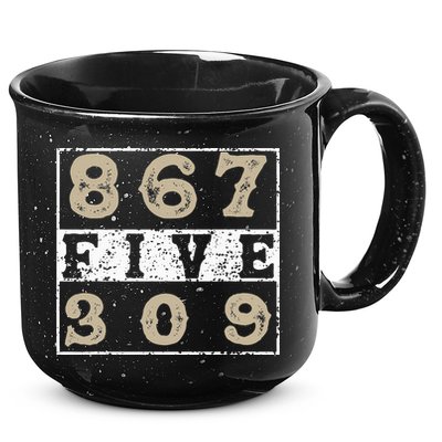 Vintage Eighties Tee 867 Five 309 Apparel and Funny 80's 15oz Campfire Ceramic Mug