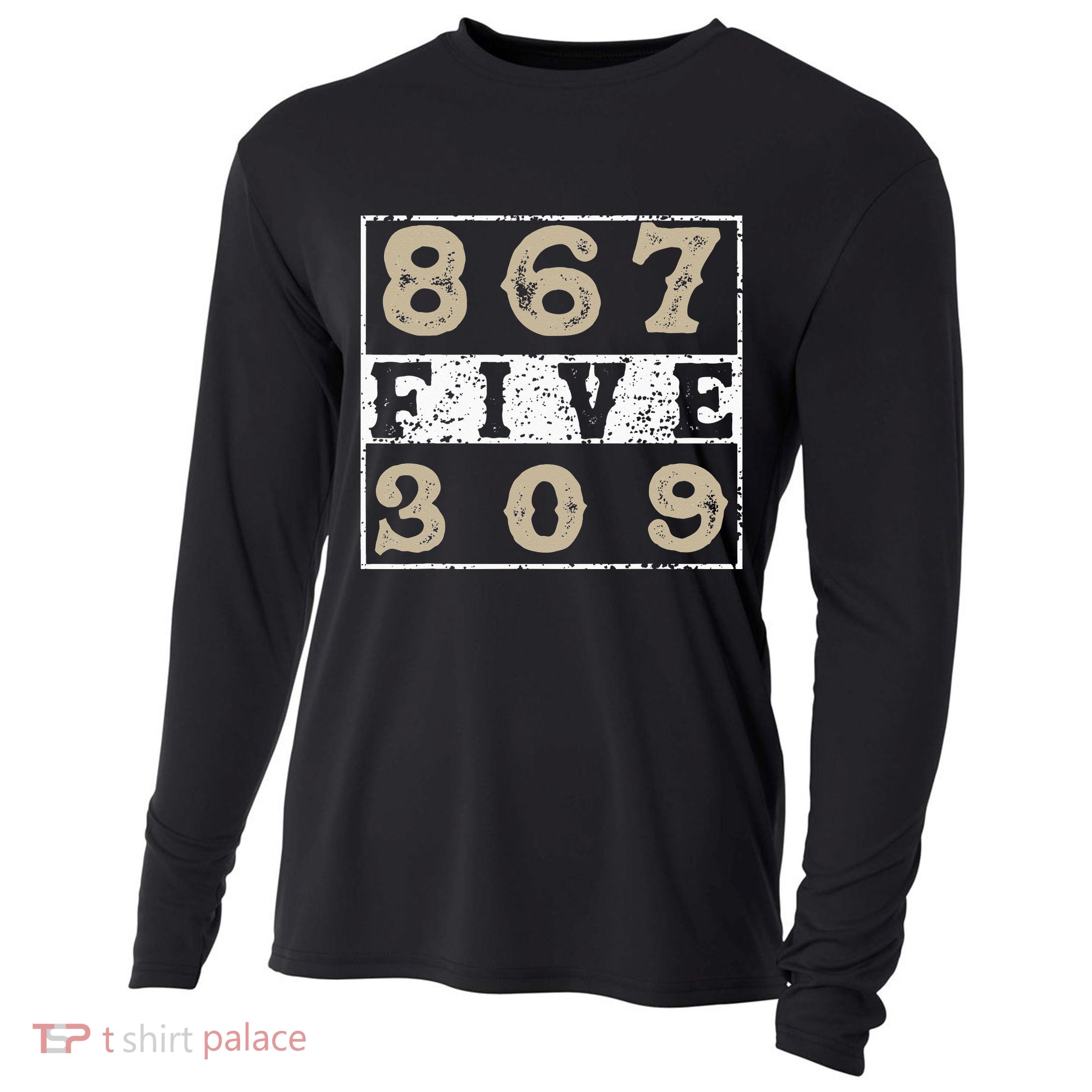 Vintage Eighties Tee 867 Five 309 Apparel and Funny 80's Cooling Performance Long Sleeve Crew