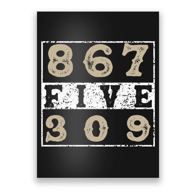 Vintage Eighties Tee 867 Five 309 Apparel and Funny 80's Poster