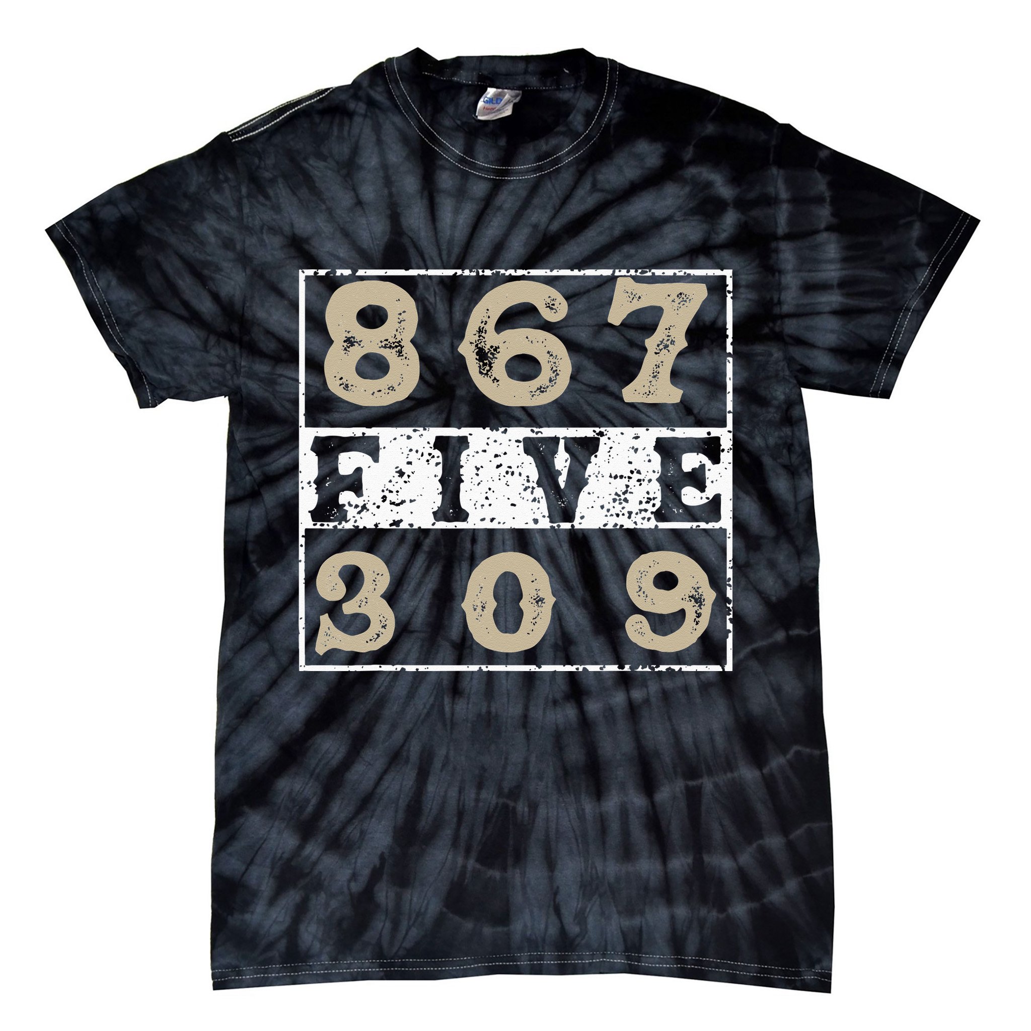 Vintage Eighties Tee 867 Five 309 Apparel and Funny 80's Tie-Dye T-Shirt