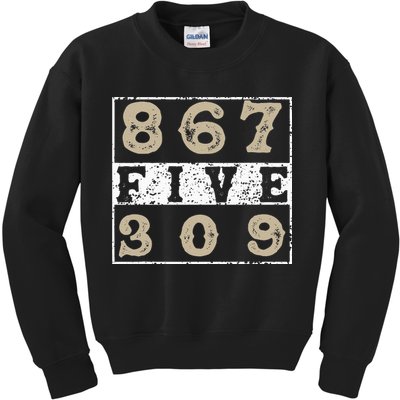 Vintage Eighties Tee 867 Five 309 Apparel and Funny 80's Kids Sweatshirt