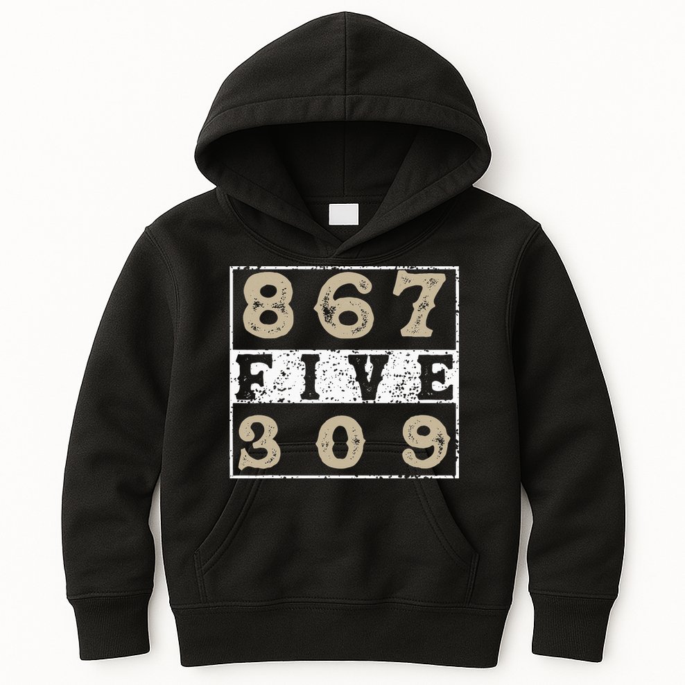 Vintage Eighties Tee 867 Five 309 Apparel and Funny 80's Kids Hoodie