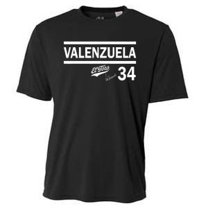 Valenzuela El Toro 34 Los Angeles Throwback Cooling Performance Crew T-Shirt