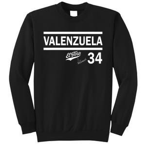 Valenzuela El Toro 34 Los Angeles Throwback Sweatshirt