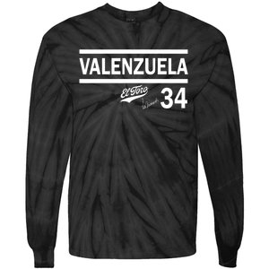 Valenzuela El Toro 34 Los Angeles Throwback Tie-Dye Long Sleeve Shirt