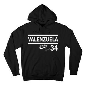 Valenzuela El Toro 34 Los Angeles Throwback Tall Hoodie