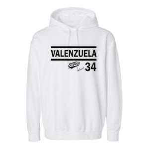 Valenzuela El Toro 34 Los Angeles Throwback Garment-Dyed Fleece Hoodie