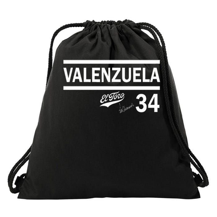 Valenzuela El Toro 34 Los Angeles Throwback Drawstring Bag