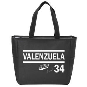 Valenzuela El Toro 34 Los Angeles Throwback Zip Tote Bag