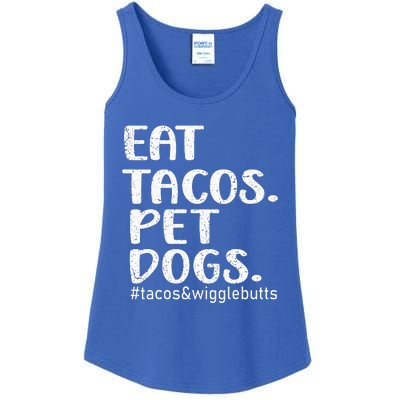 Vintage Eat Tacos Pet Dogs Tacos Ladies Essential Tank