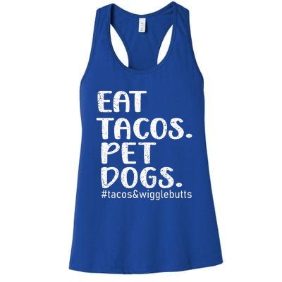 Vintage Eat Tacos Pet Dogs Tacos Women's Racerback Tank