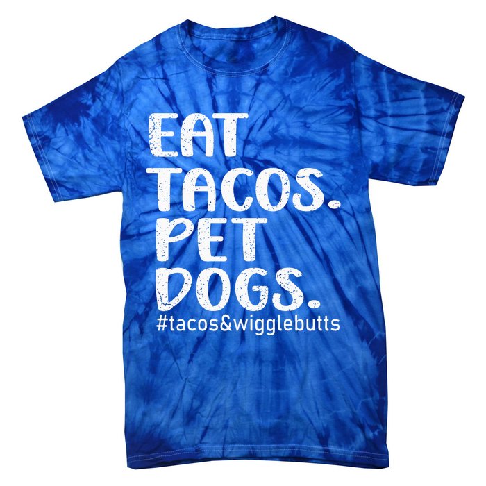 Vintage Eat Tacos Pet Dogs Tacos Tie-Dye T-Shirt