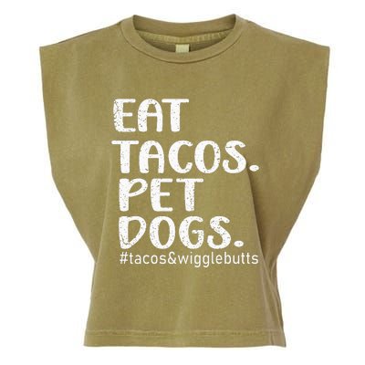 Vintage Eat Tacos Pet Dogs Tacos Garment-Dyed Women's Muscle Tee