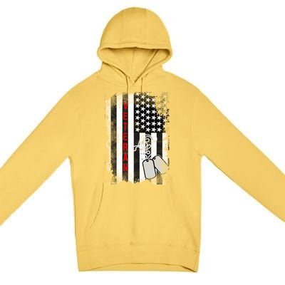 Veteran American Flag Premium Pullover Hoodie