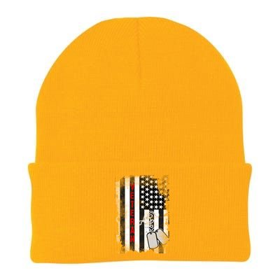 Veteran American Flag Knit Cap Winter Beanie