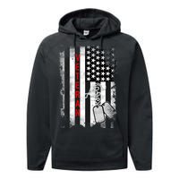 Veteran American Flag Performance Fleece Hoodie