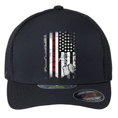 Veteran American Flag Flexfit Unipanel Trucker Cap