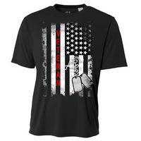 Veteran American Flag Cooling Performance Crew T-Shirt