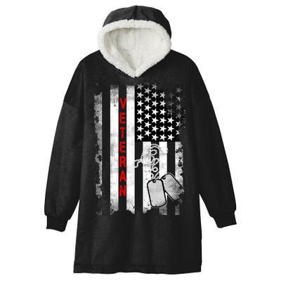 Veteran American Flag Hooded Wearable Blanket