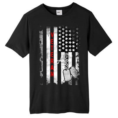 Veteran American Flag Tall Fusion ChromaSoft Performance T-Shirt