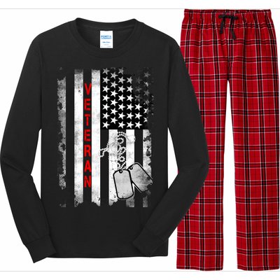 Veteran American Flag Long Sleeve Pajama Set